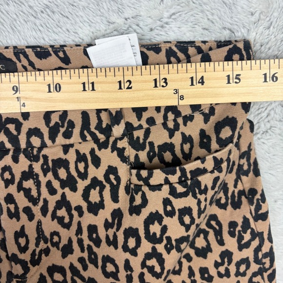 Banana Republic Sloan Pant Leopard Animal Cheetah Print Size 6 Stretch Tan Black - Picture 4 of 7